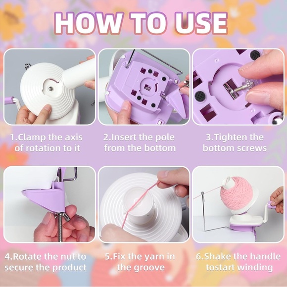 Purple Yarn Ball Winder - Picture 3 of 7